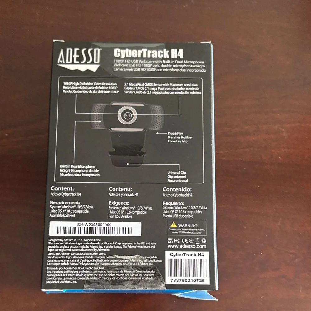 CyberTrack H4 Black Webcam